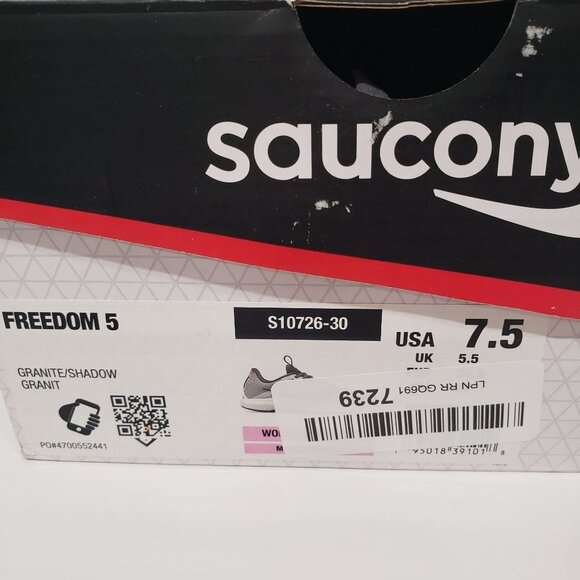 Saucony Freedom 5 Women's Running Shoes Granite/Shadow Size 7.5 Width B - Medium - Picture 10 of 11